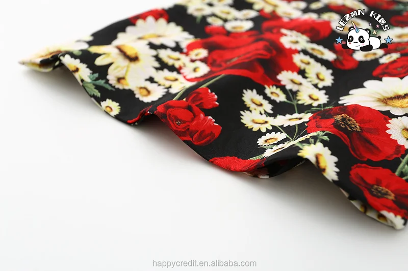 LEZONKIDS - Flower Sleeveless Printed Dress Girls Birthday  Party Dress Princess Dress for 2-12 Years Made in China